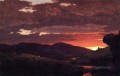 Crepúsculo Breve árbitro entre el paisaje diurno y nocturno Río Hudson Frederic Edwin Church Mountain